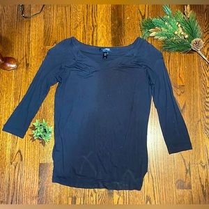 Navy blue long sleeved shirt